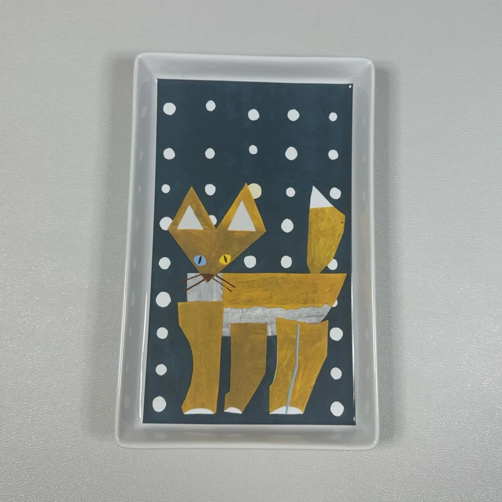 West Elm Collector’s Edition by Mizuki Goto Polka Dot Fox Ceramic Tray Dish